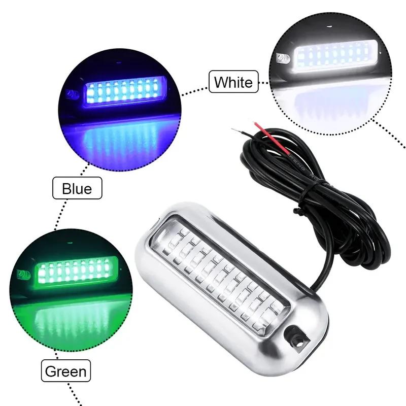 42 LED Wodoodporne Morskie Łodziowe Światło LED Stal Nierdzewna Podwodne Pontonowe Lampa Rufowa Jacht Kabina Pokład Tylne Światła Akcesoria