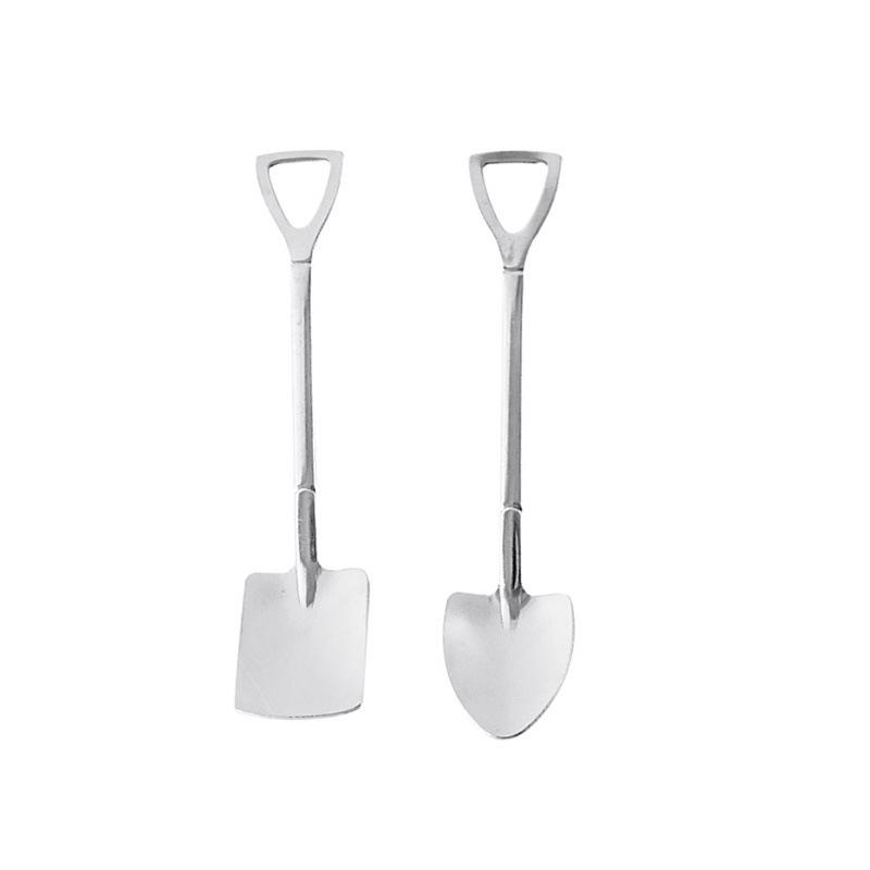 Cute Creative Stainless Steel Shovel Dessert Spoon - Thickened Design for Ice Cream & Watermelon