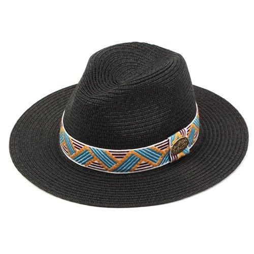 Yunibeosyeolkemiseuteuli Sawa Line Summer Black Fedora Summer Fedora