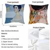 Cushion Cover Cushion Cover Pillowcase, Anti-Mite Invisible Zipper, Linen Sofa Cushion G-Gustav K-Klimt Oil Painting