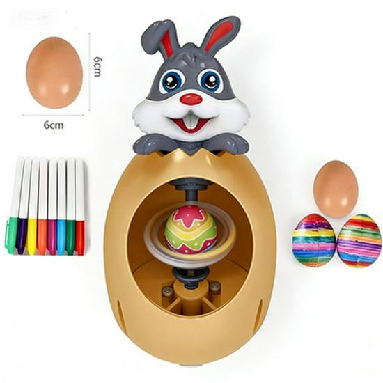 

Машина для розфарбовування яєць Великоднім Зайчиком - Обертова DIY Іграшка для Освітнього Розваги Дітей