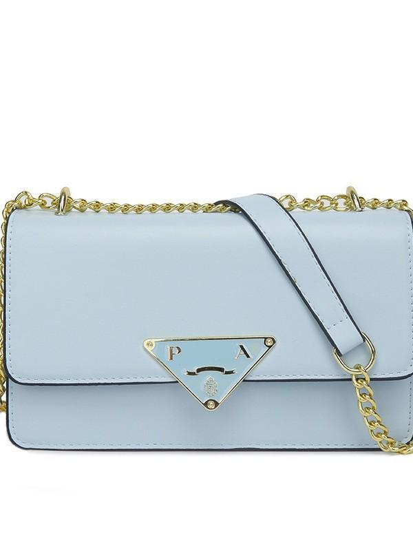 Geantă crossbody pătrată mică cu lanț de culoare uni - Geantă de umăr de mână simplă, versatilă și la modă în stil coreean pentru femei