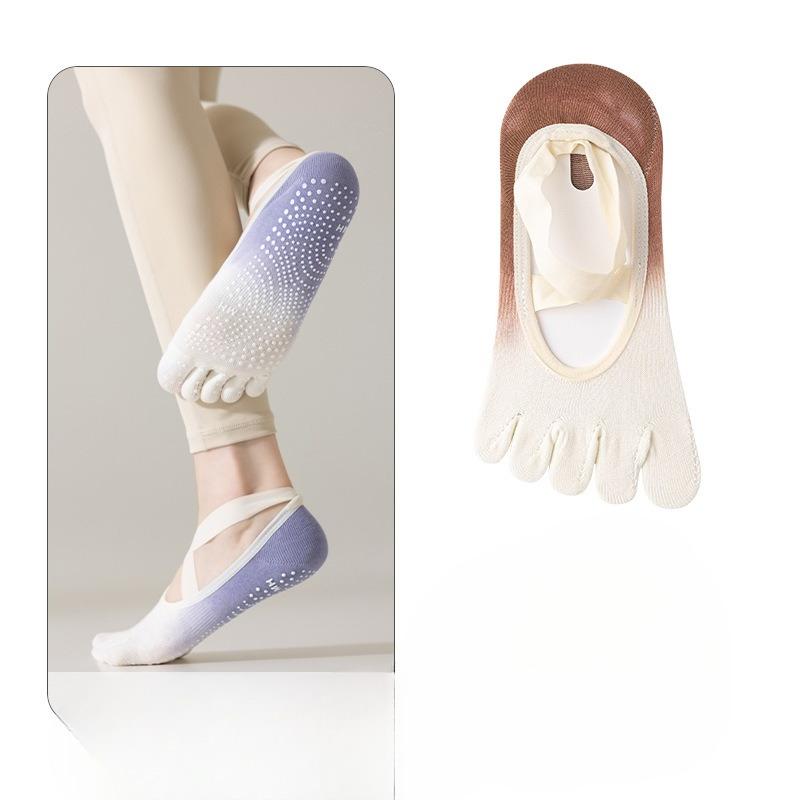 Yoga Socks for Women, Professional Anti-slip Gradient Lacing, Beginner's Pilates Five-finger Socks, Spring and Summer Sports Socks