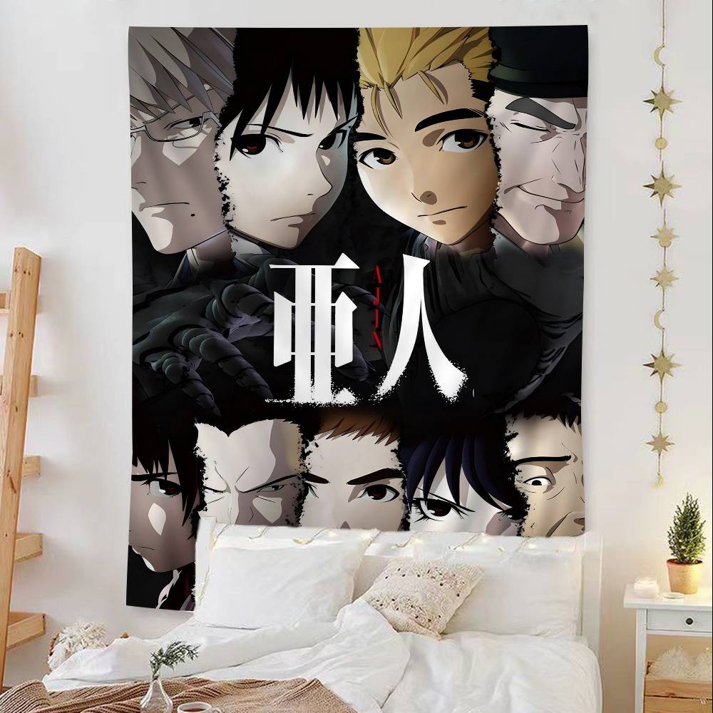

Scifi Anime Ajin DemiHuman Tapestry Art Printing Japanese Wall Tapestry Anime Wall Hanging Home Decor 74x94cm(29x37in)
