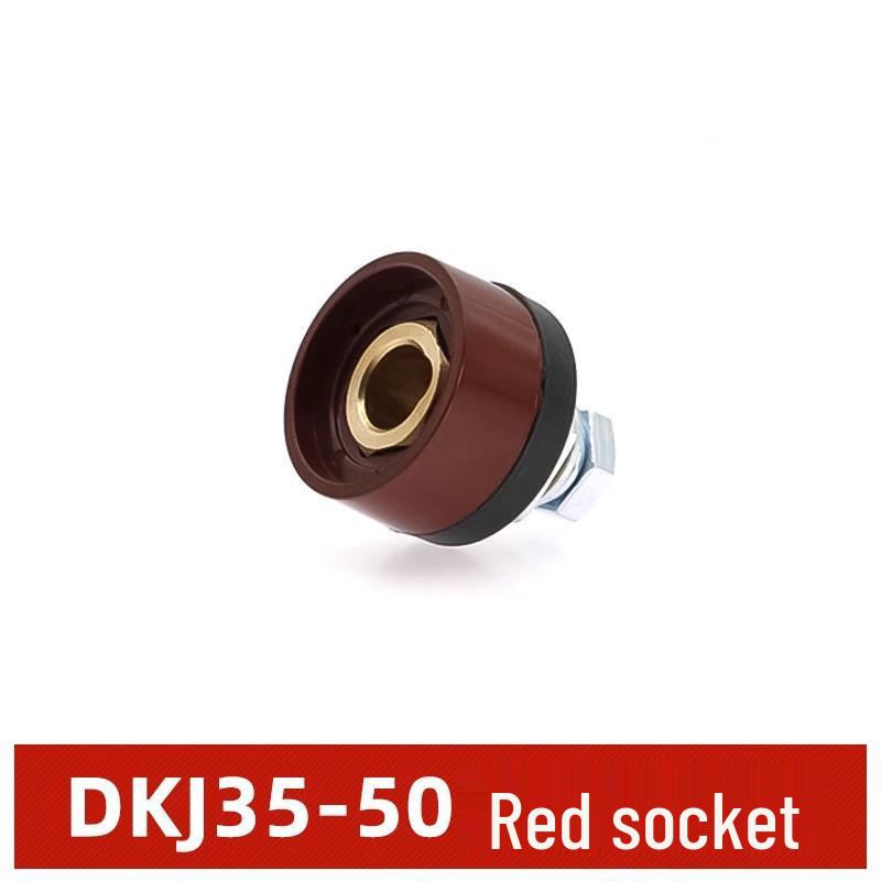 European Style Class A Welding Machine Plug & Socket with Thickened Brass DKJ10-25/35-50 Male-Female Coupler