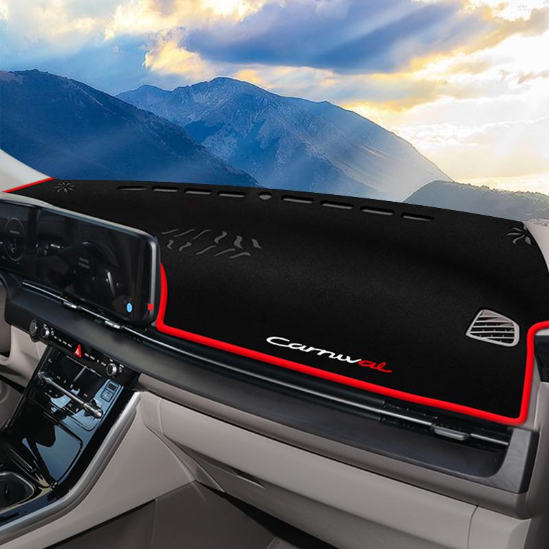 Covoraș de protecție solară pentru bordul mașinii, platformă pentru instrumente, covorașe antiderapante, husă pentru covoare pentru Kia Carnival Sedona KA4 2020 2021 2022