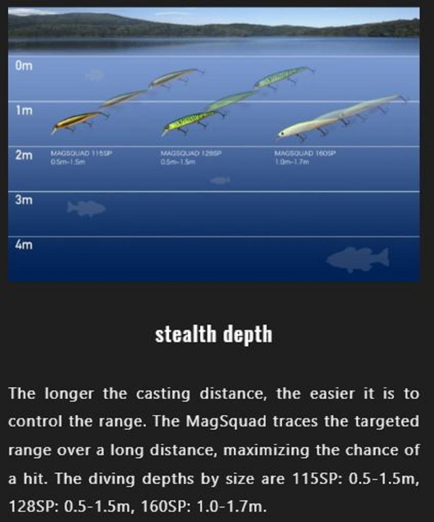 Jackall Magsquad 115SP Jerkbait Suspend Lure HL Perch (9157)