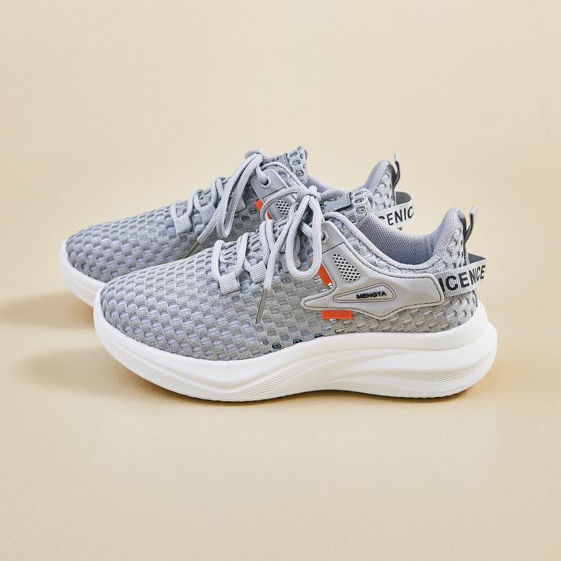 

Новые кроссовки - корейские повседневные кроссовки мягкие эластичные амортизирующие нескользящие супинаторы дышащая сетка толстая подошва увеличивающая высоту повседневные кроссовки 40 серый