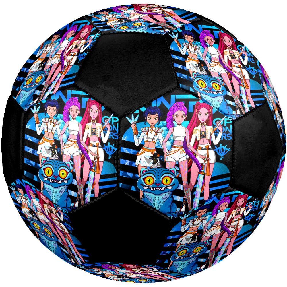 KPop Demon Hunters Theme Size 5 Soccer Ball, Suitable for Both Indoor and Outdoor Matches, a Gift Suitable for Everyone.