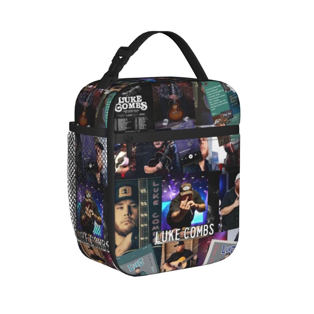 Lukes Combs Tour 2026 Thermal Insulated Lunch Bags for Picnic Portable Food Container Bags Men Women Thermal Cooler Lunch Boxes
