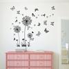 DIY diente de león mariposas calcomanías de pared flores voladoras pegatinas de pared Mural extraíble arte de pared decoración moderna del hogar