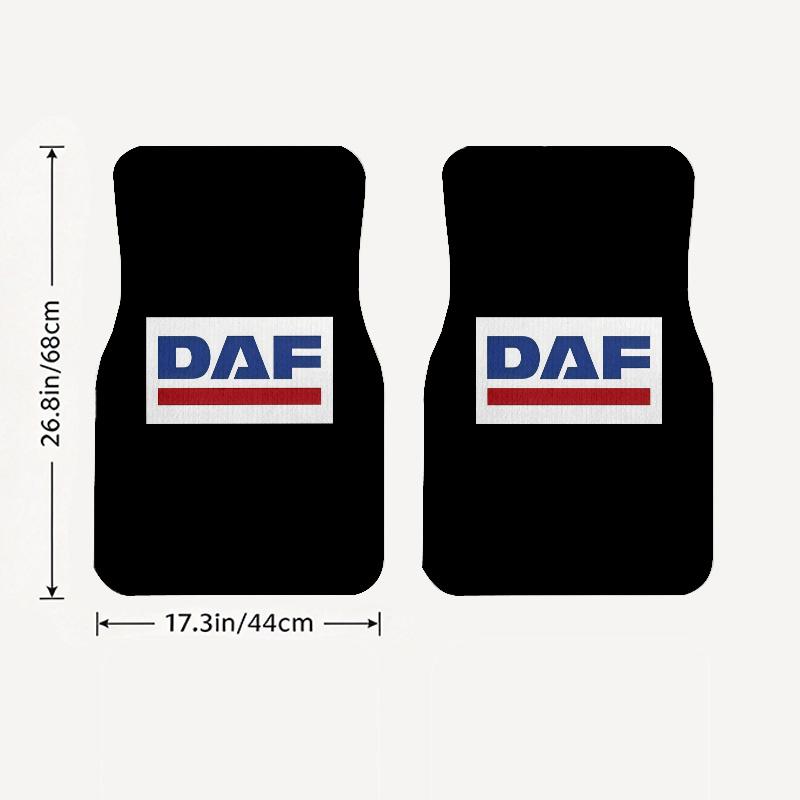 DAF pattern  Black Car Floor Mats Full Coverage All-Season Car Mats, XPE Non-Slip And Wear-Resistant Mats Suitable for SUV Interiors, Textured Car Car