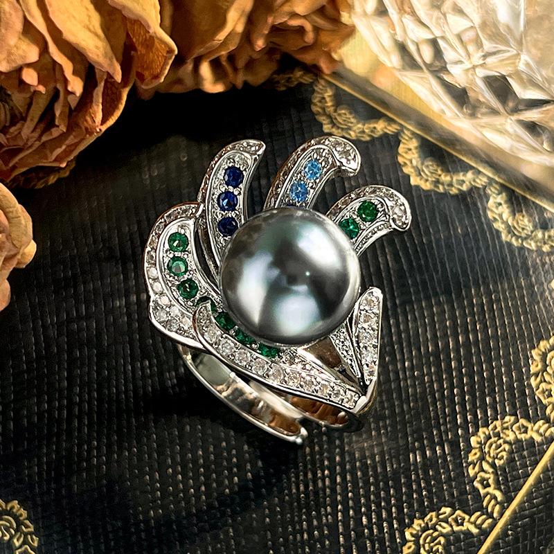 

Набор украшений, Украшения, Жемчужные серьги, Кольца, Ожерелья, Премиальные серые бусины, Женственные ретро товары.