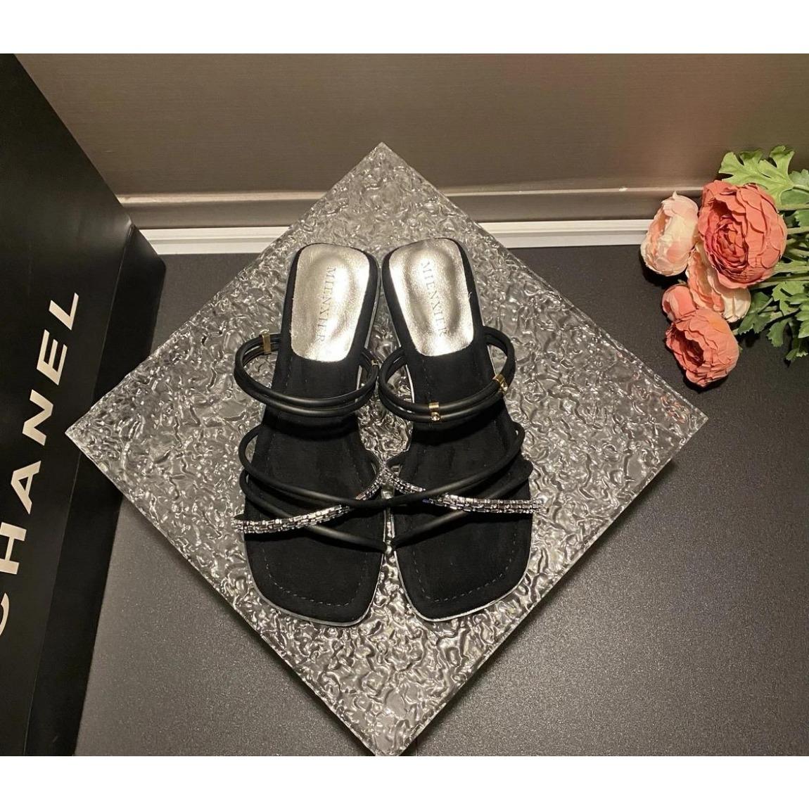 

Босоножки на низком каблуке Женские Летние Полые Тонкие Ремешки Модные Босоножки обувь для женщин женские сандалии 40