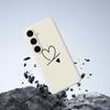 For Samsung Galaxy S24 FE Case Black Love Pattern Printing Straight Edge TPU Phone Back Cover