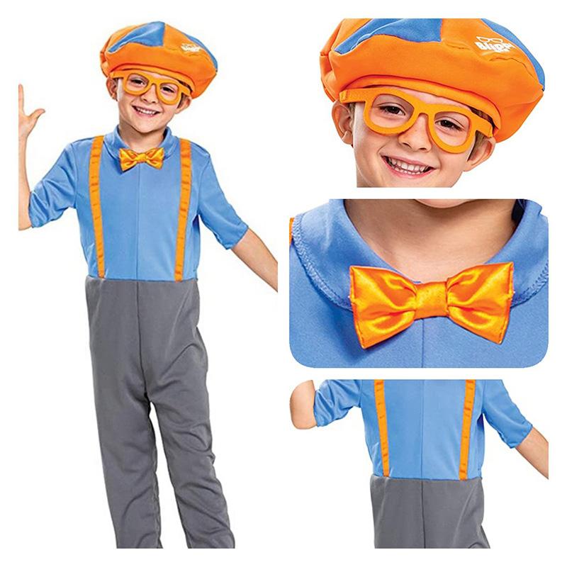 Costume Toys Blippi Kids Cosplay Outfit Cartoon Dress Party Halloween Events