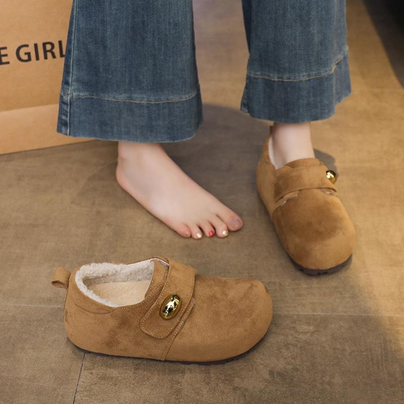 Cowhide version inner heightening snow boots women's shoes autumn and winter new thick-soled velvet thickened warm cotton shoes