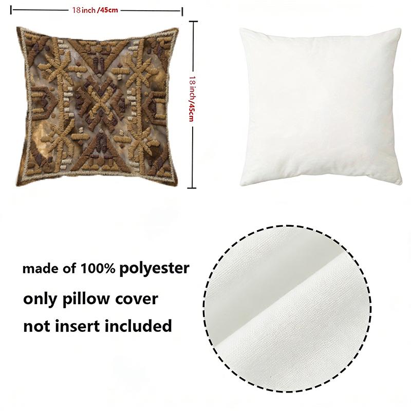 Bohemian Geometric Tribal Throw Pillow Covers Pattern Cushion Cover Suitable For Sofa Bedroom Car Pillow Cover