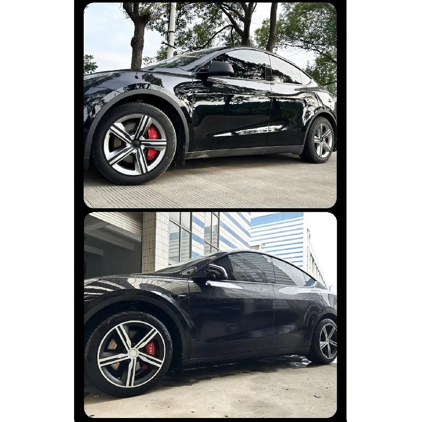 YIKUN 4PCS 19 Inch Wheel Cover for Tesla Model Y Juniper 2025 Performance Full Rims Car Accessories Crossflow Wheels Hubcap caps