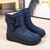 Fashion Snow Boots for Women's Thicken Plush Cotton Boots Winter Thick Platform Waterproof Warm Booties Hook Loop Plus Size Ladies Shoes
