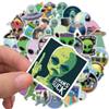 50PCS New Alien Cartoon Graffiti Boy Toy Luggage Laptop Helmet Waterproof Without Leaving Glue Stickers