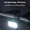 LEM Bicycle LED Light Rear Front Type-C Rechargable 260LM Riding Light Waterproof Bike Taillight Night Cycling Llumination Safety Lamp