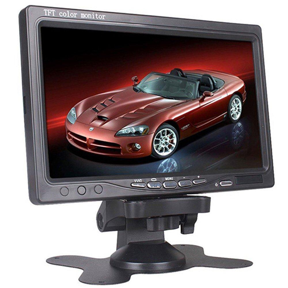 

LOSKA On-Dash Monitor, 7-inch Digital 800*480 Resolution with Reverse Function, 12V/24V Compatible, AV1/AV2 Input System Compatible