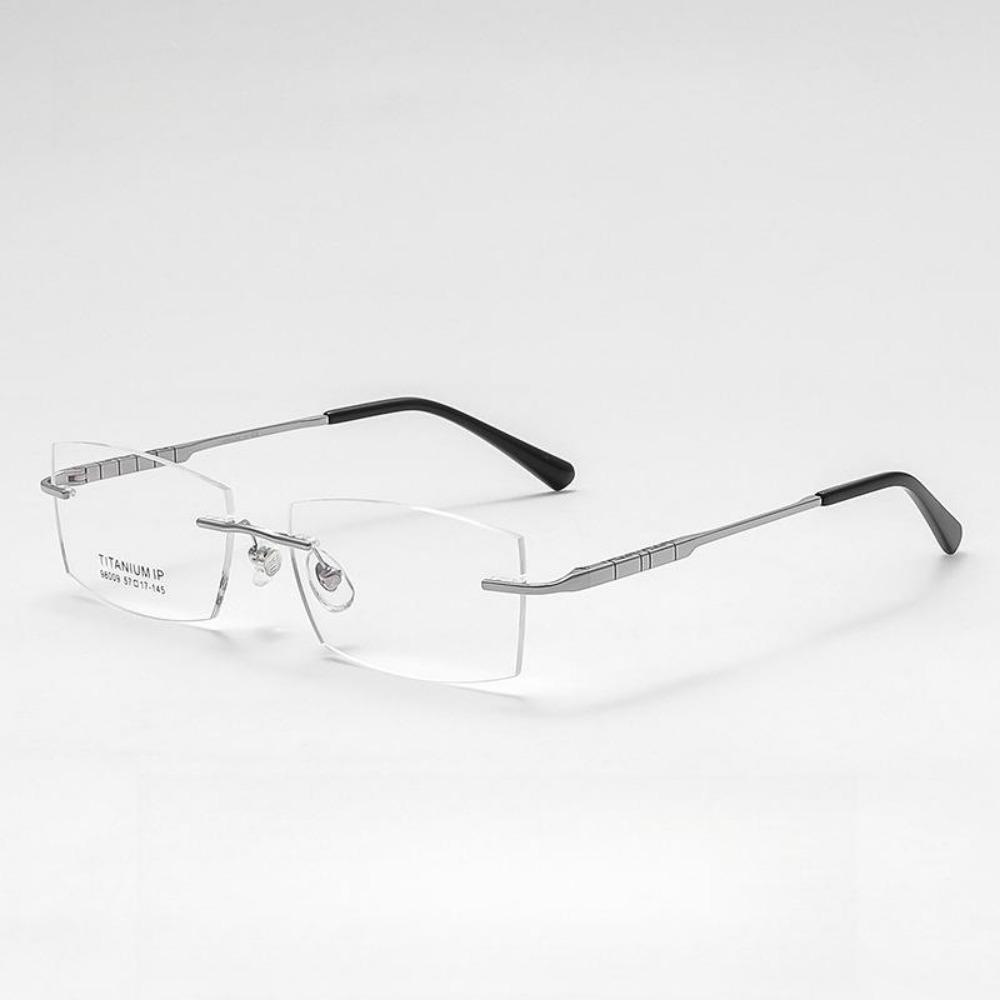 

YIMARUILI Чистый Титан Миопия Гиперметропия Прогрессивные Мужские Безободковые Очки с Антибликовыми Линзами с Защитой от Царапин Очки Женские Single Version&1.61&None серебряный