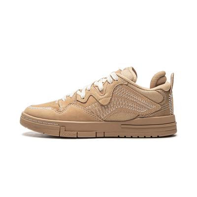 Li Ning Special Story Edition Comfortable Fashion Non-Slip Wear-Resistant Low-Top Skate Shoes Women Sneaker Brown AECU032-2