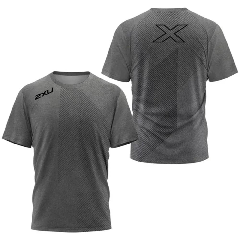 Men's Sports Quick Drying T-shirt 2XU Outdoor Fitness Training Wear Men's Tennis Breathable Short Sleeve Running Light Loose Top