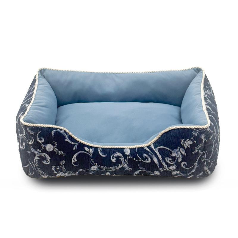 1 Stück Einfarbige Verdickte Kleine und Mittlere Hundehütte Halbgeschlossen Ganzjahres-Universale Katzenhütte Rutschfester Boden Haustiermatte Stilvolles Sofa-Bett