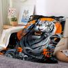 1pc Tiger Print Blanket Lightweight Flannel Blanket Throw Blanket For Sofa, Bed, Travel, Camping Yy2509026190