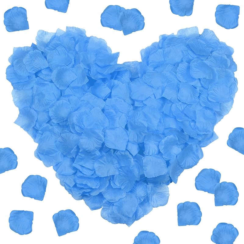 3000-Pack Silk Artificial Flower Rose Petals, 1.97x1.97 Inch Silk Rose Petals Wedding Faux Flowers for Wedding/Party/Aisle Runner/Bridal Shower/Table