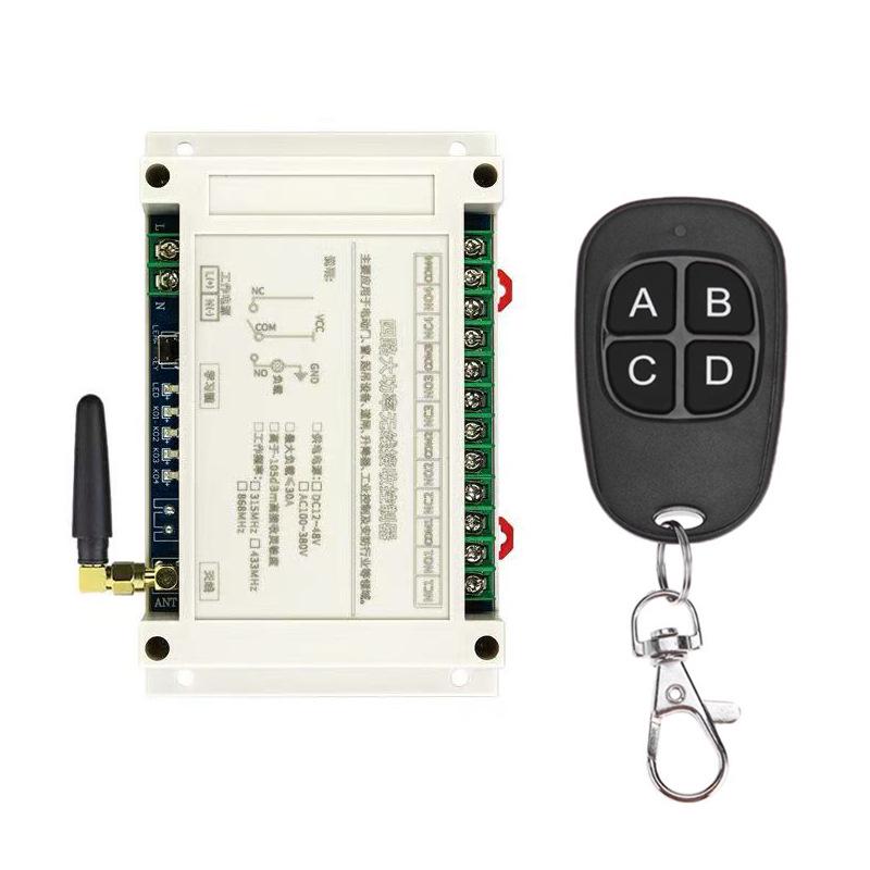 DC 12V-48V Wireless 4-Channel Remote Control Switch for Motor, Gate, and Lights 315MHz