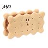Durable Plush Storage for Pens Cookie Shape Stationery Bag, Soft Stuffed Biscuit Pencil Portable Zippered Makeup Bag Case, Large Capacity Cosmetic