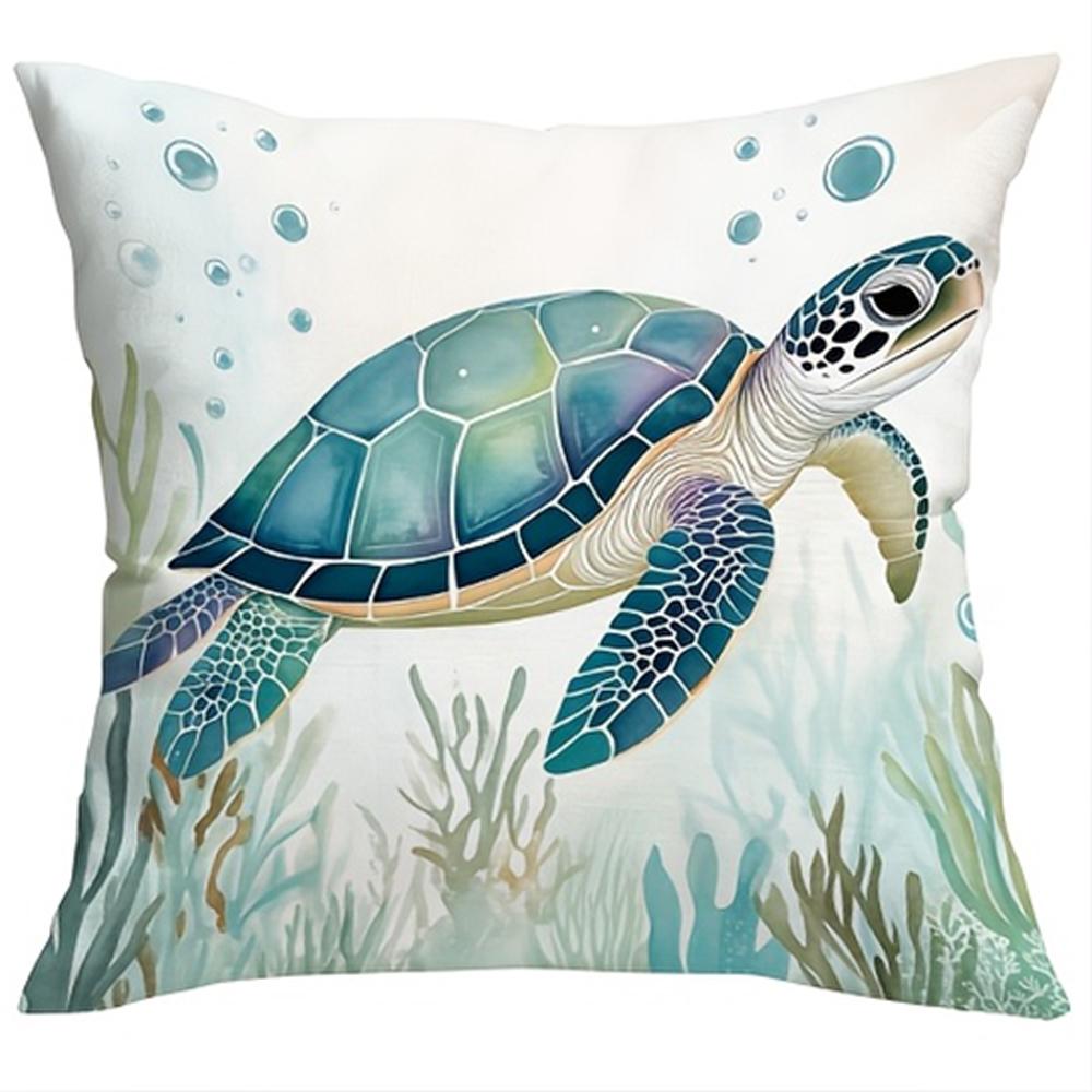 pc Coastal Ocean Throw Pillow Cover D DoubleSide Print Polyester Cushion Case for Home Sofa Car Bedroom Living Room Decor