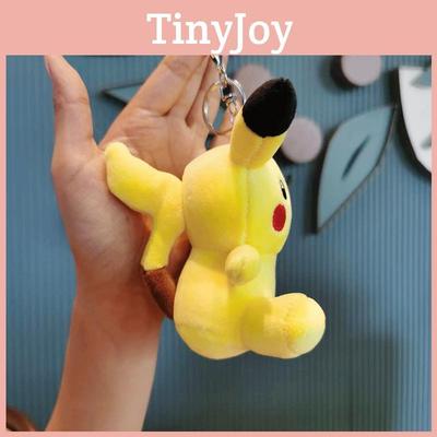 Adorabile Portachiavi Peluche Pikachu Animale Cartone Giallo Carino Giocattolo Morbido