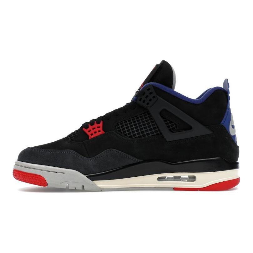 Air Jordan 4 Retro Rare Air - White Lettering Men Sneakers Black Fire-Red Deep-Royal-Blue FV5029-003