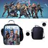 Borsa termica per il pranzo Fortnite per studenti, picnic all'aperto, tracolla regolabile, cerniere lisce incluse