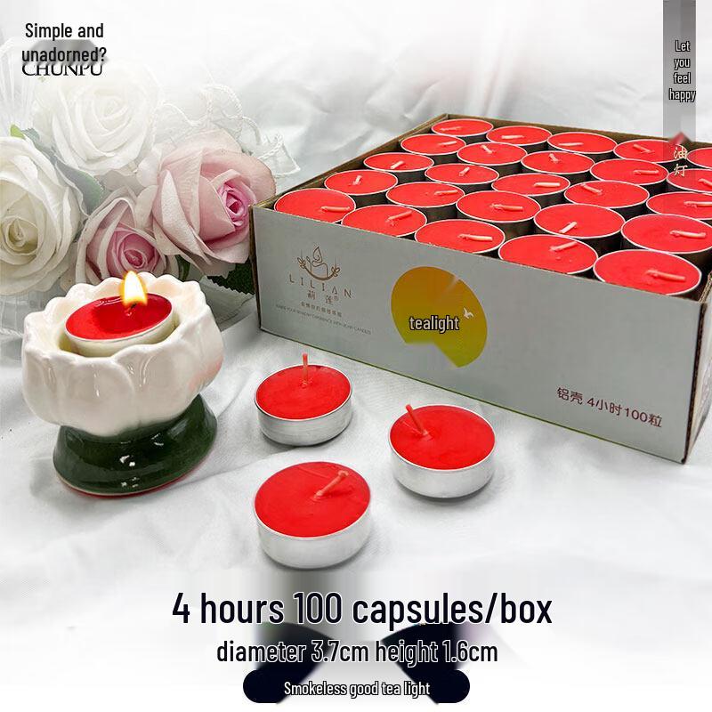 LIEI 24-Hour Smokeless White Candle