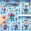 8-Sheet Cartoon Character Waterproof Jigsaw Stickers for Scrapbooking