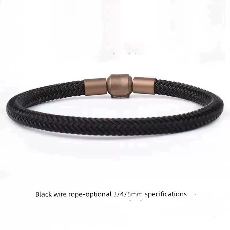 

Тип толщины 3/4/5 мм Водонепроницаемый невышитый ремешок для переноски троса Носите браслет из красной веревки с бусинами на удачу Подходит для бусин Zhou Shengjia 18cm 3mm black steel wire rope finished product