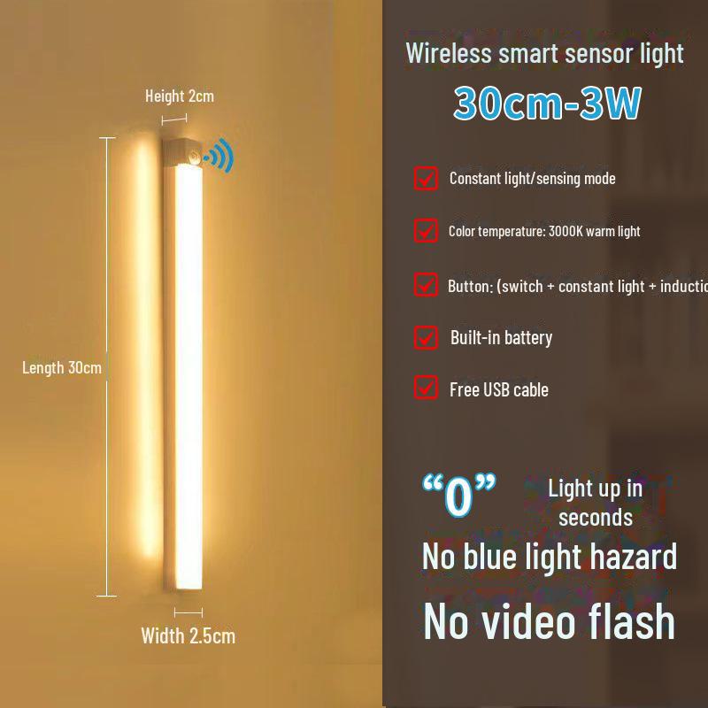 Ultradünne LED-Schrank- und Tischleuchte mit Bewegungssensor