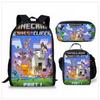 School Season Digital Printing Backpack Student Bag Large Capacity Children'S Messenger Bag Lunch Bag