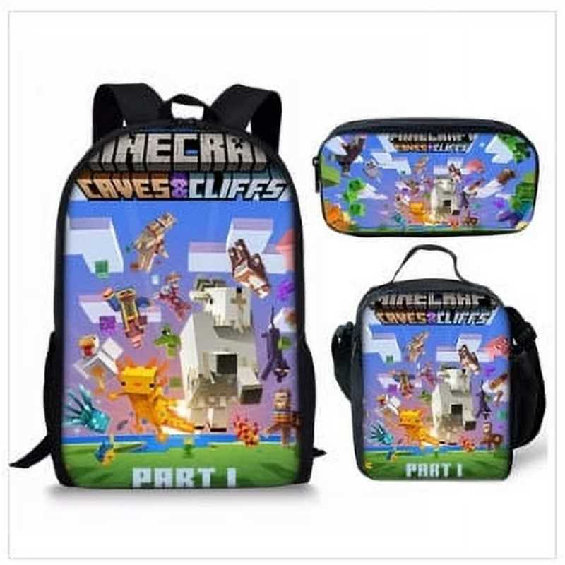 School Season Digital Printing Backpack Student Bag Large Capacity Children'S Messenger Bag Lunch Bag