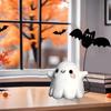 1Pc Halloween Cute Ghost Putting Bat Ornaments, Ghost Bat Desktop Party Decoration, Party Small Gift, Little Finger Cute Ghost
