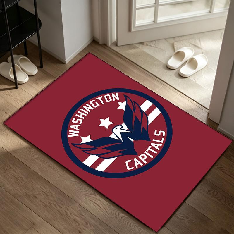 Washington Capitals A rug suitable for office chair areas living rooms and computer desks perfect for home offices and an ideal holiday gift