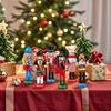 Christmas Nutcracker 6 Pieces Christmas Tree Pendants Nutcracker Figurines Home Decor For Festival Desk Office Kitchen Tree