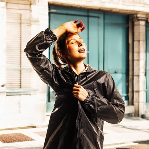 Ravi Anywhere Sauna, Size L, Hooded Sauna Suit Set, Women's, 3B-4234 [Genuine Manufacturer Product]