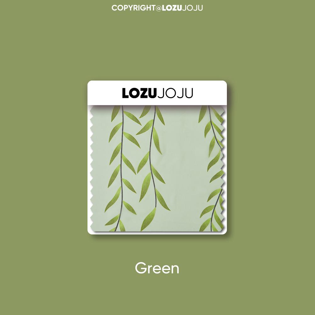 

1 шт. зеленая прозрачная штора на окно с рисунком листьев ивы, офсетная печать, тюль, прозрачная для гостиной, спальни, балкона, домашнего декора LOZUJOJU W200cm x L260cm зелёный